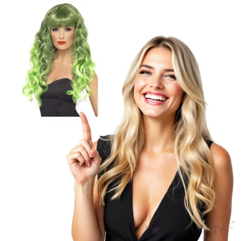 peruka party syrena zielona smiffys