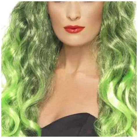 peruka party syrena zielona smiffys