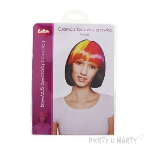 peruka party teczowa grzywka