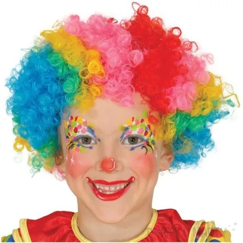 peruka party teczowy klaun kolorowa guirca