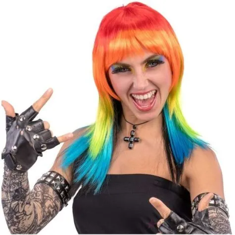 peruka party teczowy punk kolorowa carnival toys