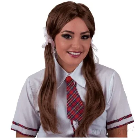 peruka party uczennica brazowa funnyfashion