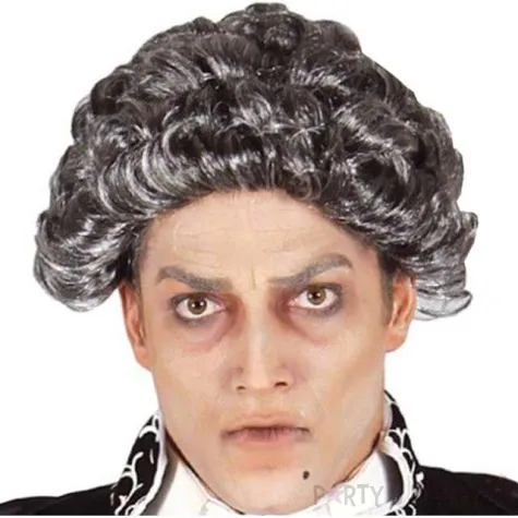 peruka party wampir czarno siwa guirca