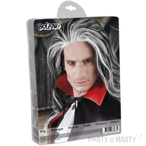 peruka party wampir louis boland czarno siwy