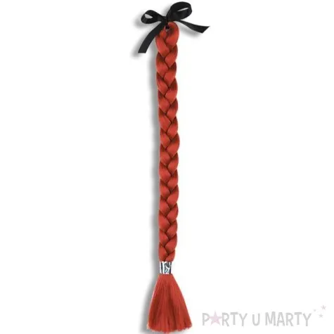 peruka party warkocz ruda carnival toys