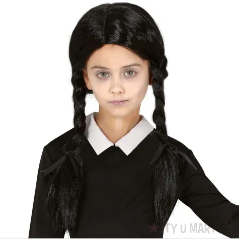 peruka party warkocze czarny guirca