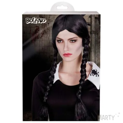 peruka party wednesday warkocze czarny boland