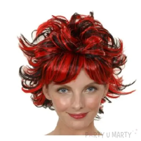 peruka party wywiniete wlosy czerwona