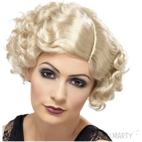peruka party zalotne loczki retro blond smiffys