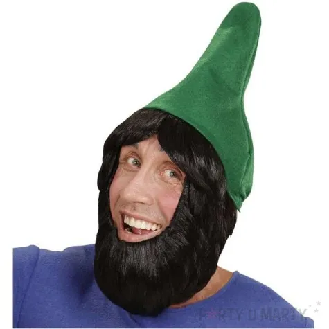 peruka party zielony skrzat ogrodowy widmann