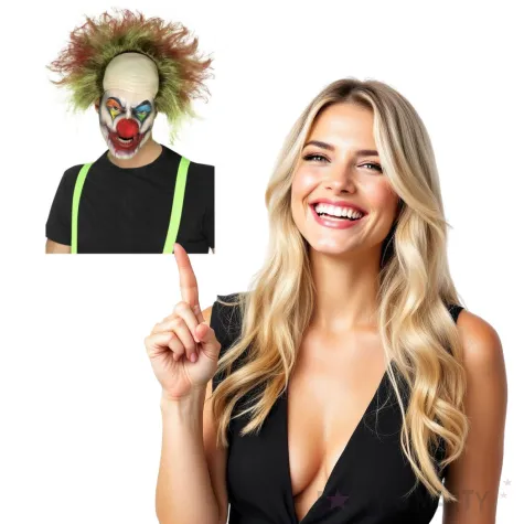 peruka party zlowrogi klaun zielona smiffys