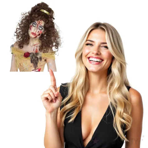 peruka party zombie ksiezniczka brazowa smiffys