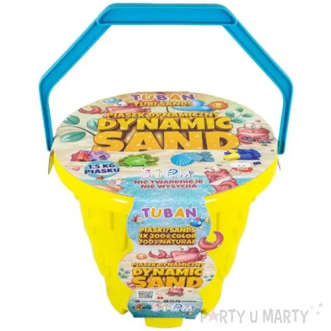 piasek dynamiczny 4 foremki wiaderko mix 4x 200g 700g