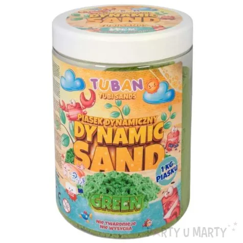 piasek dynamiczny zielony tuban 1 kg
