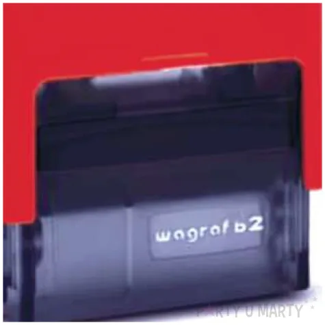 pieczatka z napisem nowy lad czerwona 39 x 15 mm