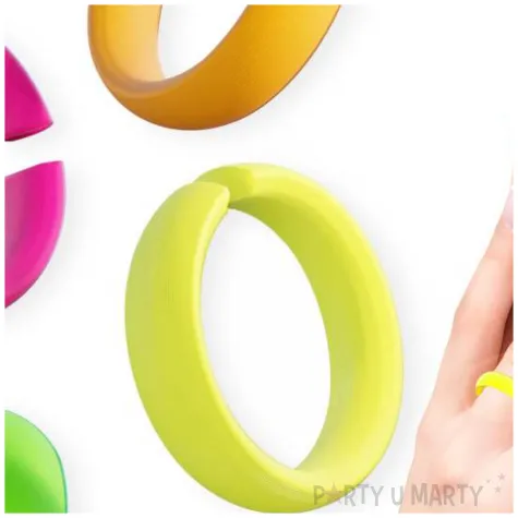 pierscionki disco neonowe mix rozm l xl 4 szt