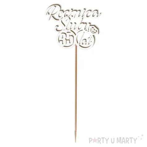 pik ozdobny 35 rocznica slubu bialy 24 cm