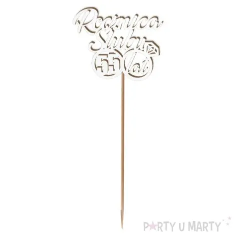 pik ozdobny 55 rocznica slubu bialy 24 cm