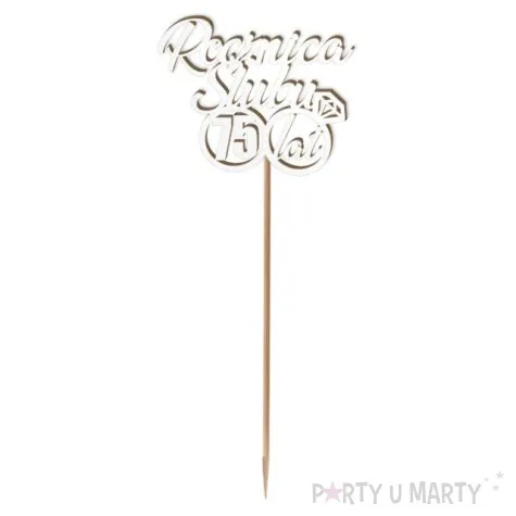 pik ozdobny 75 rocznica slubu bialy 24 cm