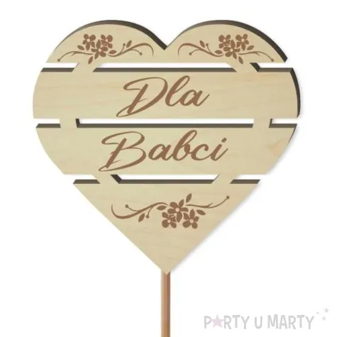 pik ozdobny dla babci drewno 24 cm