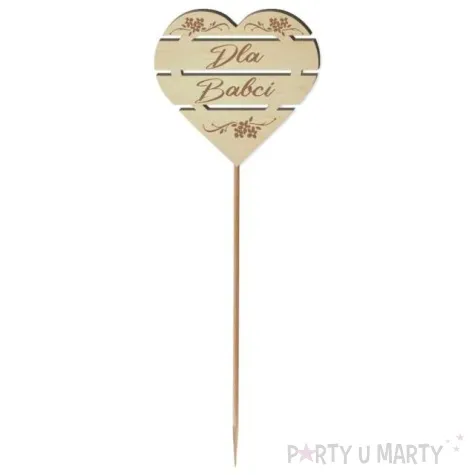 pik ozdobny dla babci drewno 24 cm