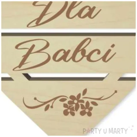 pik ozdobny dla babci drewno 24 cm