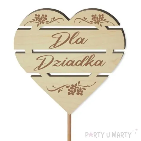 pik ozdobny dla dziadka drewno 24 cm