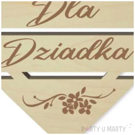 pik ozdobny dla dziadka drewno 24 cm