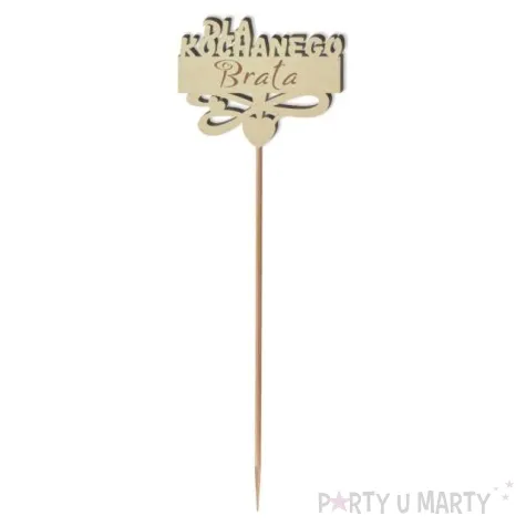 pik ozdobny dla kochanego brata drewno 23 cm