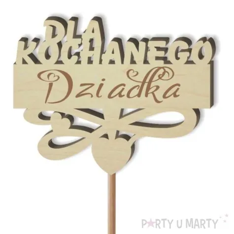 pik ozdobny dla kochanego dziadka drewno 23 cm