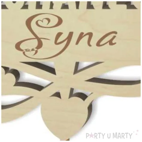 pik ozdobny dla kochanego syna drewno 23 cm