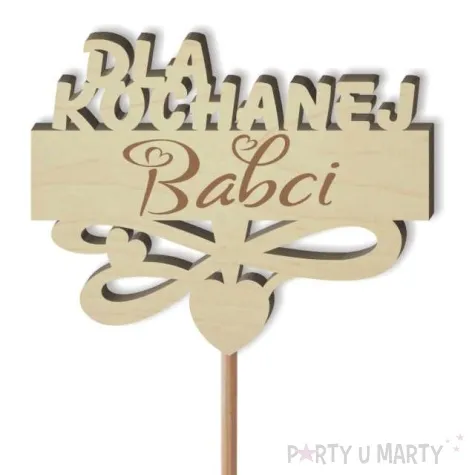 pik ozdobny dla kochanej babci drewno 23 cm