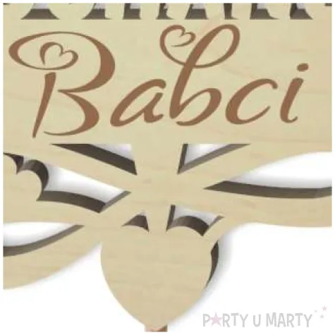 pik ozdobny dla kochanej babci drewno 23 cm