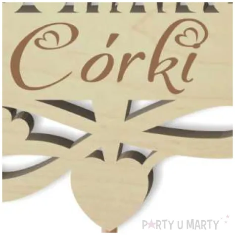 pik ozdobny dla kochanej corki drewno 23 cm