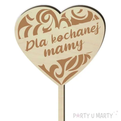 pik ozdobny dla kochanej mamy drewno 24 cm