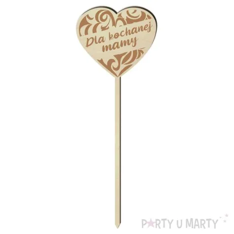 pik ozdobny dla kochanej mamy drewno 24 cm