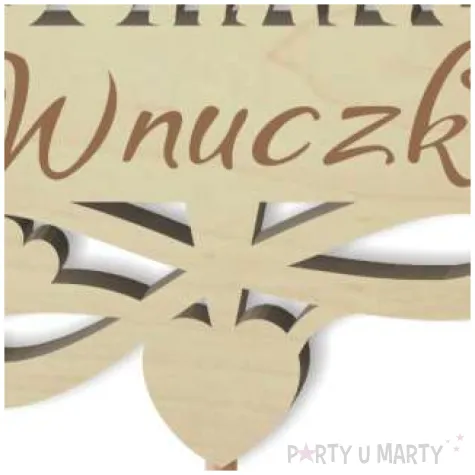 pik ozdobny dla kochanej wnuczki drewno 23 cm