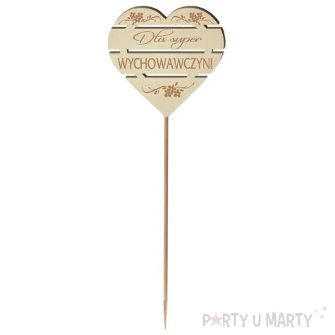 pik ozdobny dla super wychowawczyni drewno 24 cm
