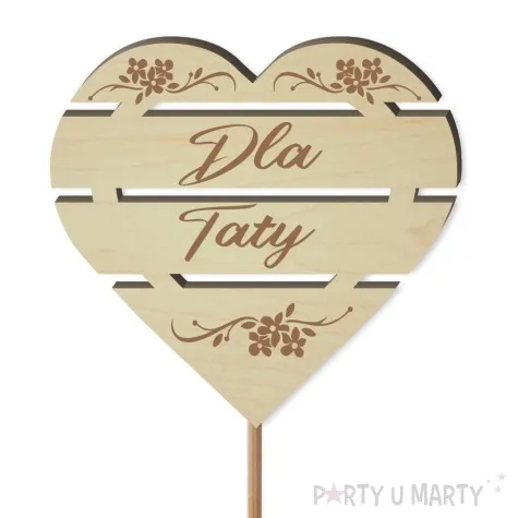 pik ozdobny dla taty drewno 24 cm