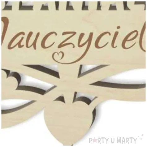 pik ozdobny dla wspanialej nauczycielki drewno 23 cm