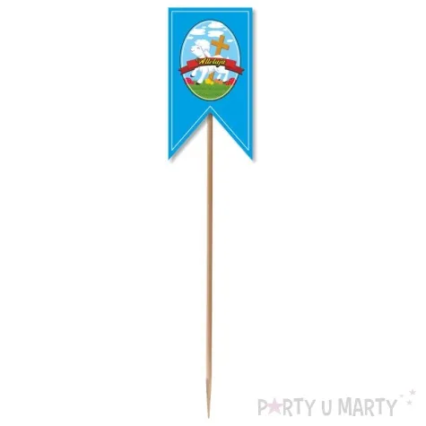 pik ozdobny do koszyczka baranek wielkanocny niebieski 23cm