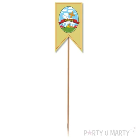 pik ozdobny do koszyczka baranek wielkanocny piaskowy 23cm