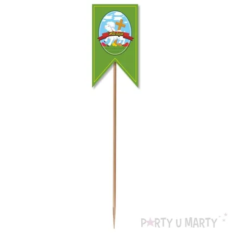 pik ozdobny do koszyczka baranek wielkanocny zielony 23cm