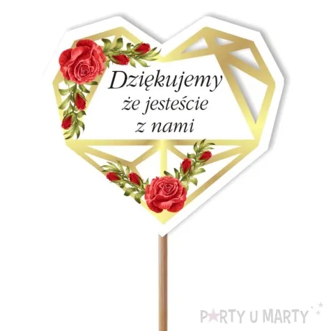pik ozdobny dziekujemy ze jestescie z nami 24 cm