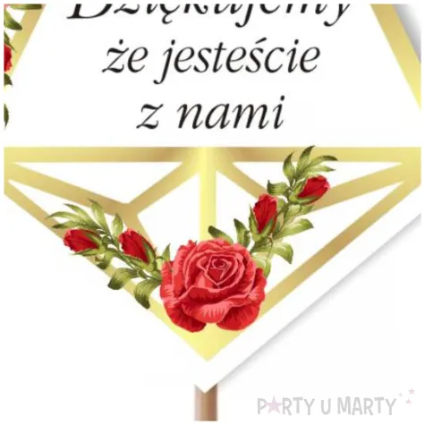 pik ozdobny dziekujemy ze jestescie z nami 24 cm