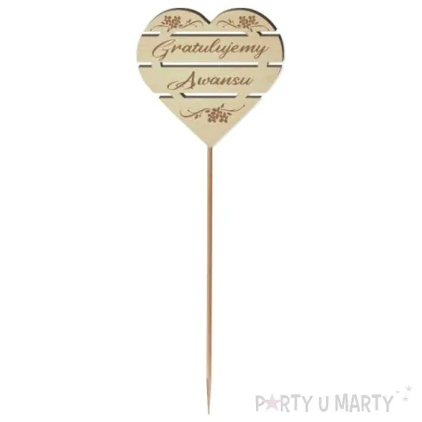pik ozdobny gratulujemy awansu drewno 24 cm