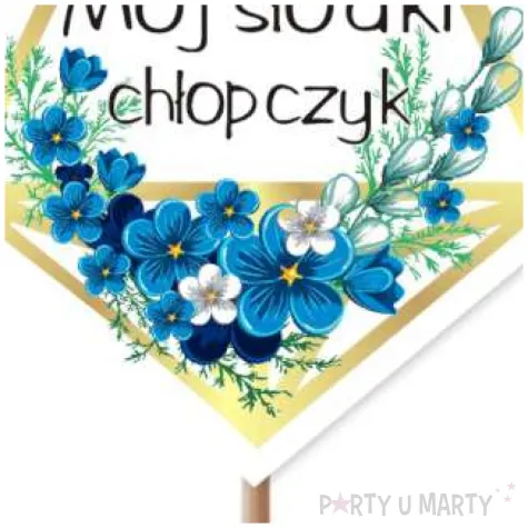 pik ozdobny moj slodki chlopczyk kwiaty 24 cm