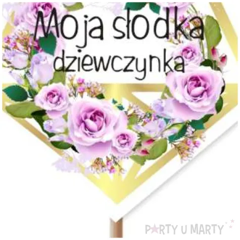 pik ozdobny moja slodka dziewczynka kwiaty 24 cm