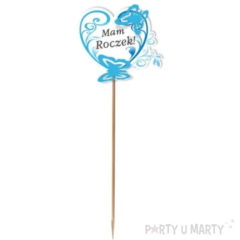 pik ozdobny motyle 3d mam roczek blekitny 24 cm