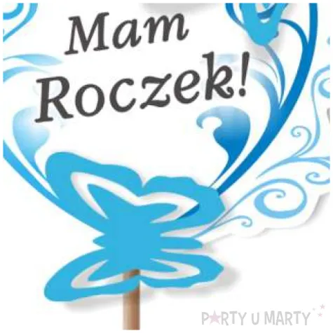pik ozdobny motyle 3d mam roczek blekitny 24 cm